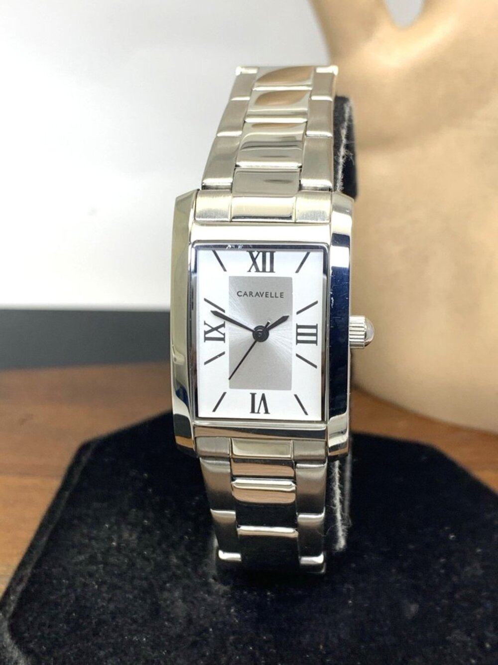Caravelle by Bulova Women's Watch 43L203 Quartz Silver Dial Tank Stainless Steel